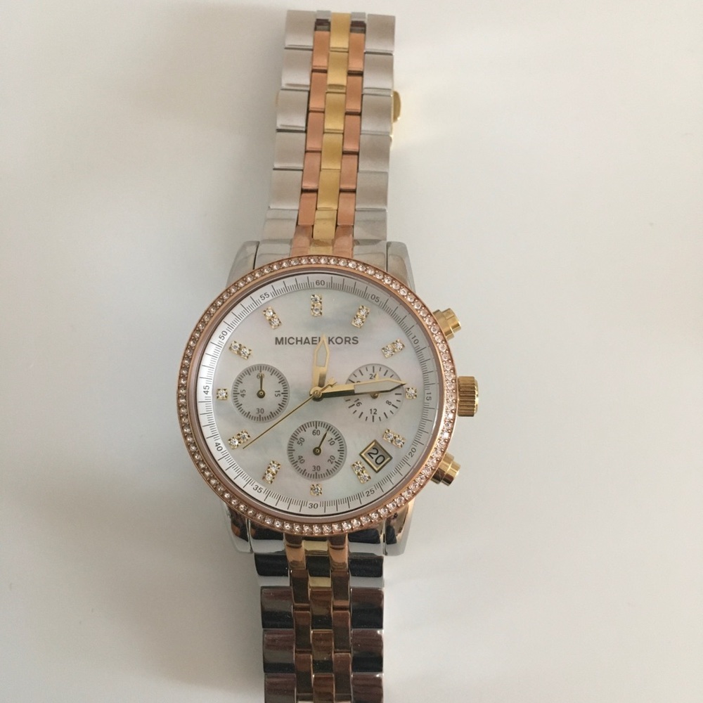 Micheal Kors Gold and Silver Ladies Watch